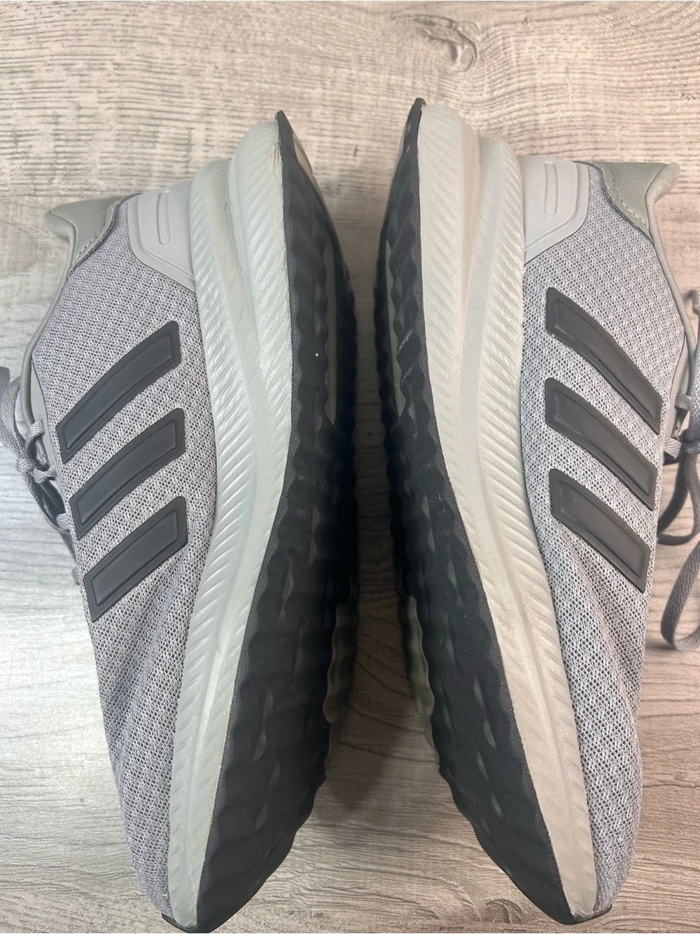 Adidas Runfalcon 3.0 Cloudfoam Gray Black Running Shoes Men’s Athletic Size 9 - Picture 8 of 11